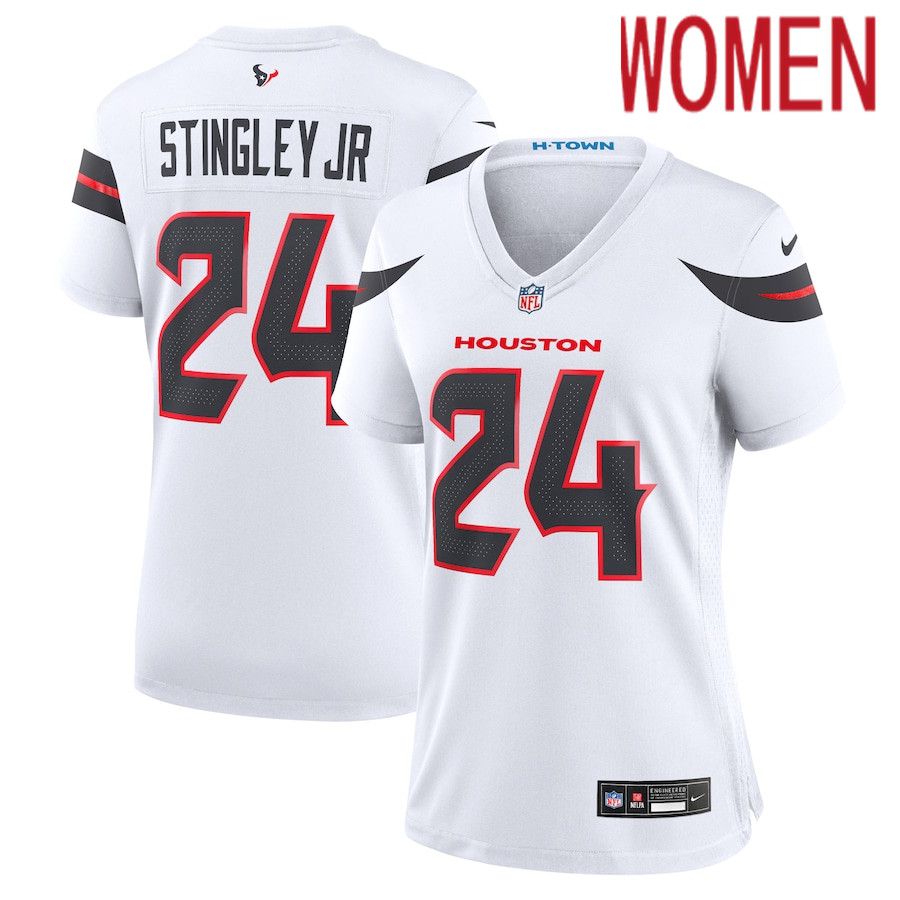 Women Houston Texans #24 Derek Stingley Jr. Nike White Game NFL Jersey->youth nfl jersey->Youth Jersey